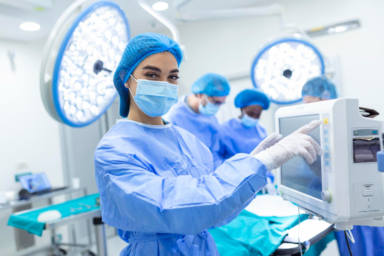 Doctor providing patient care service at home in India